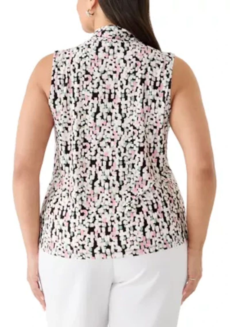 Women's Sleeveless Knot Front Blouse