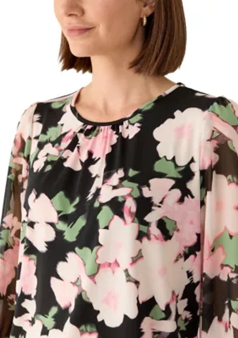 Women's Floral Print Knit Top