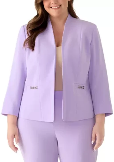 Plus Open Front Jacket