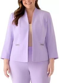 Plus Open Front Jacket