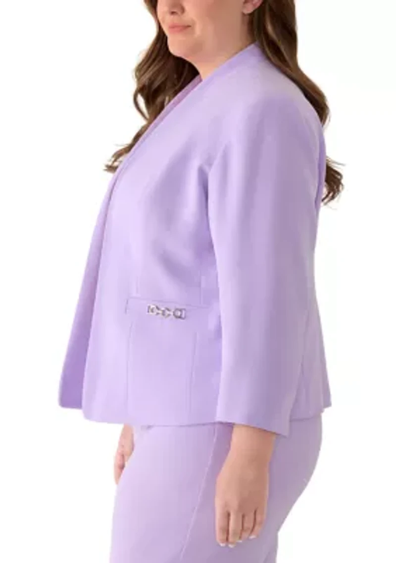 Plus Open Front Jacket