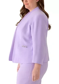 Plus Open Front Jacket
