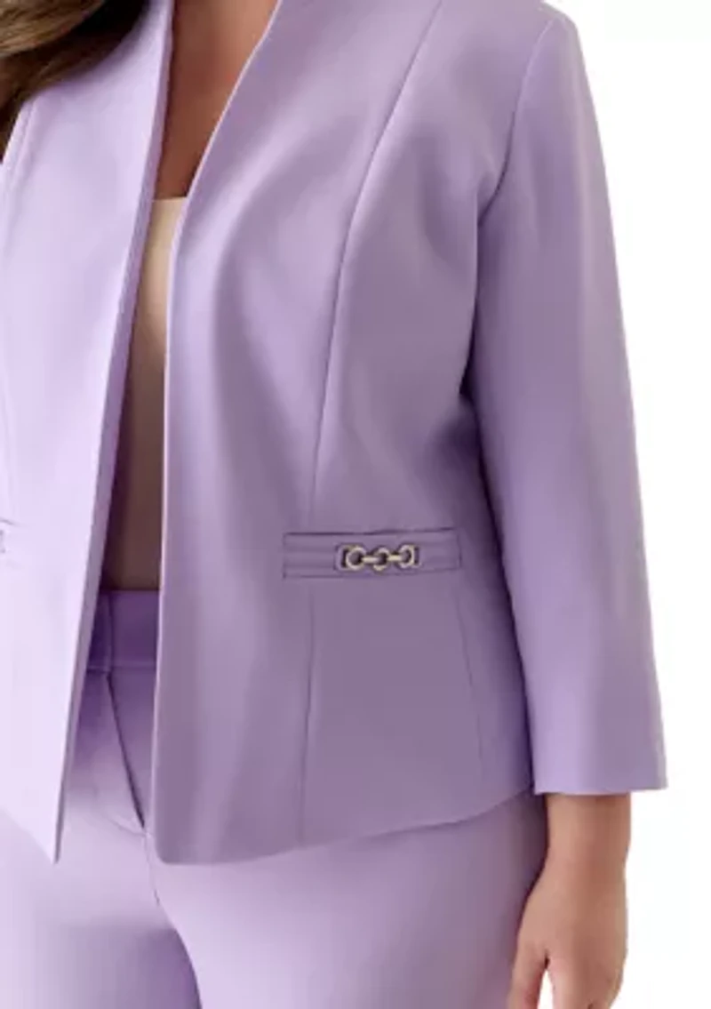 Plus Open Front Jacket