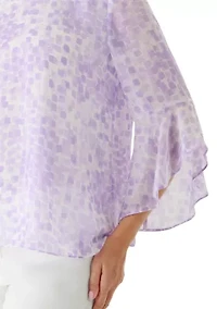 Women's Ruffle Sleeve Blouse