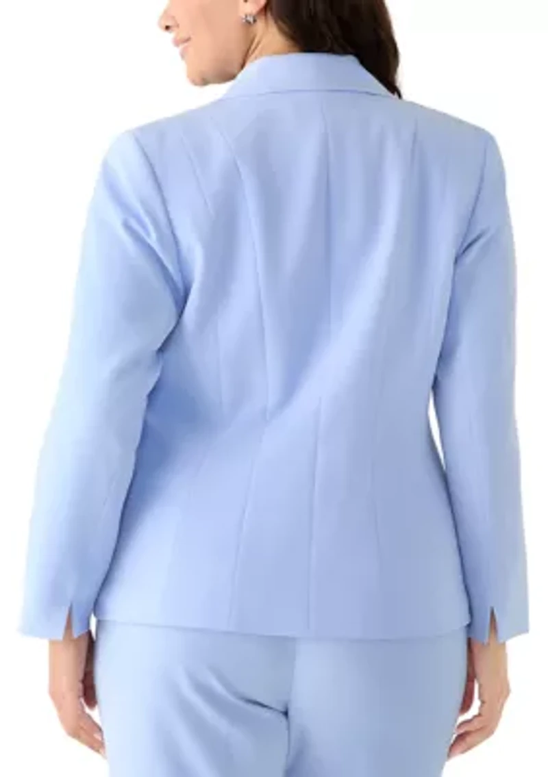 Plus One Button Panel Seamed Jacket