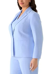 Plus One Button Panel Seamed Jacket