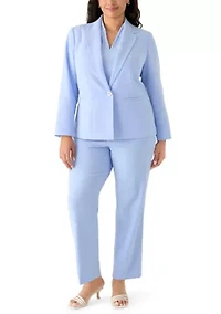 Plus One Button Panel Seamed Jacket