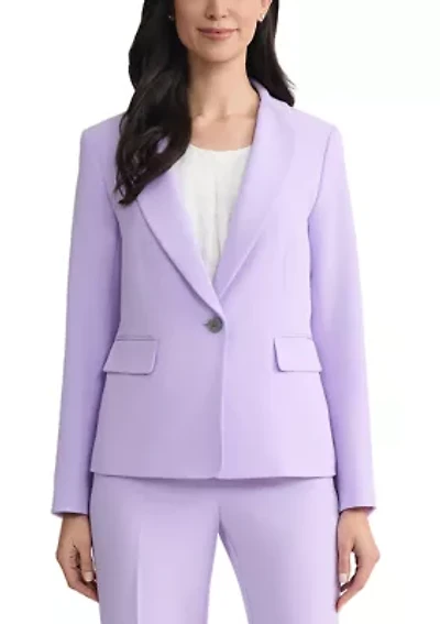 Women's One Button Petal Collar Jacket