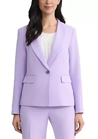 Women's One Button Petal Collar Jacket