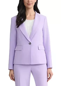 Petite One Button Petal Collar Jacket