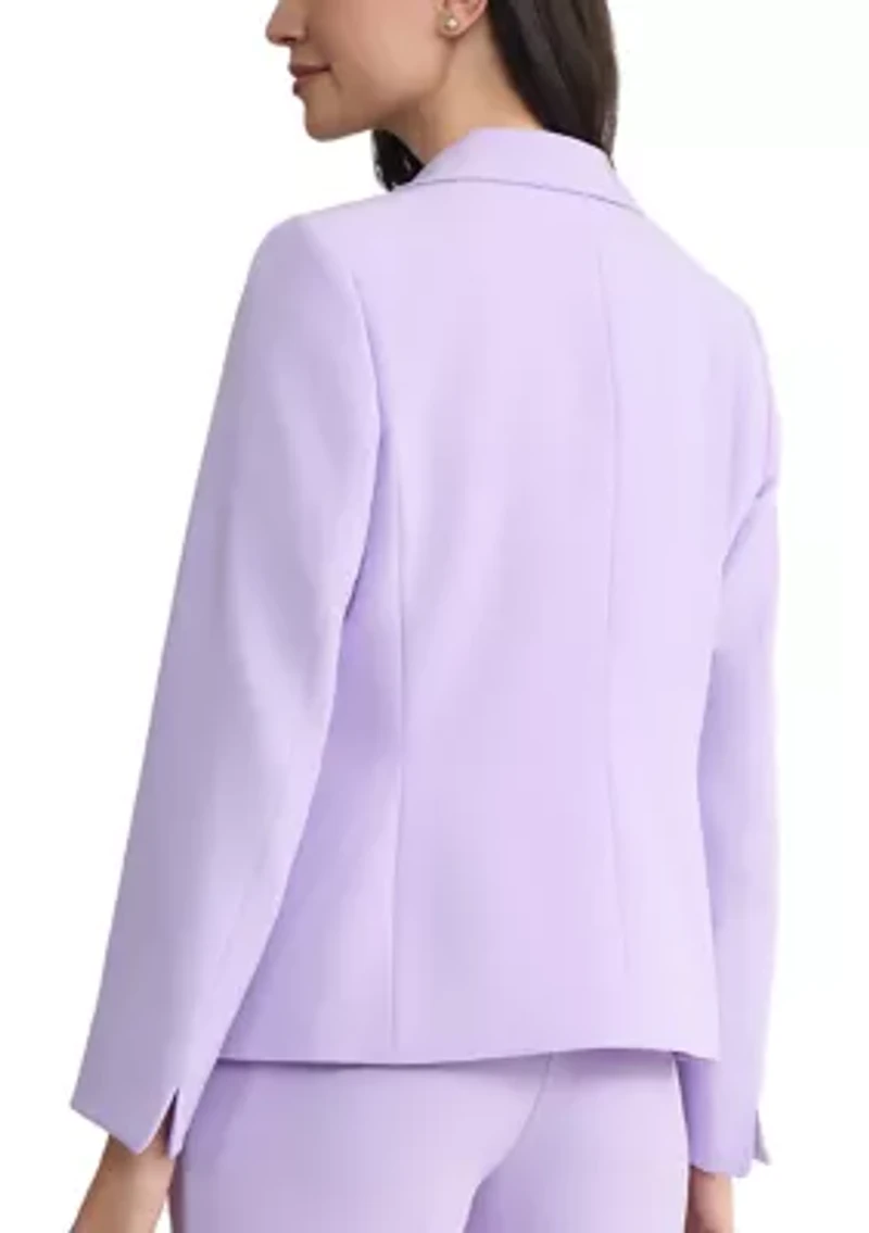Petite One Button Petal Collar Jacket