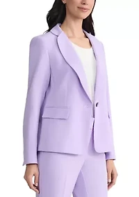 Petite One Button Petal Collar Jacket