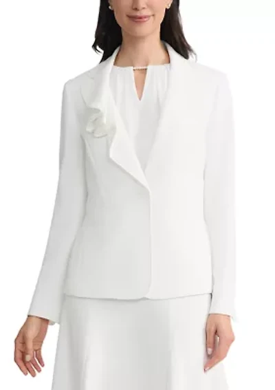 Women's One Button Asymmetrical Collar Jacket