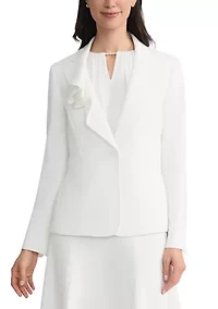 Women's One Button Asymmetrical Collar Jacket