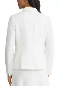 Women's Shawl Collar Pearl Trim Jacket