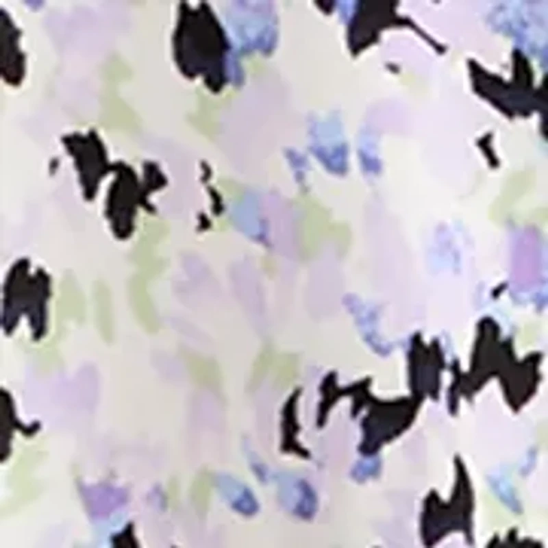 Plus Sleeveless Knot Front Print Blouse