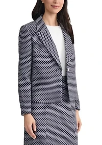 Petite Peak Lapel Cropped Jacket