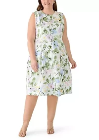 Plus Box Pleat Princess A-Line Dress
