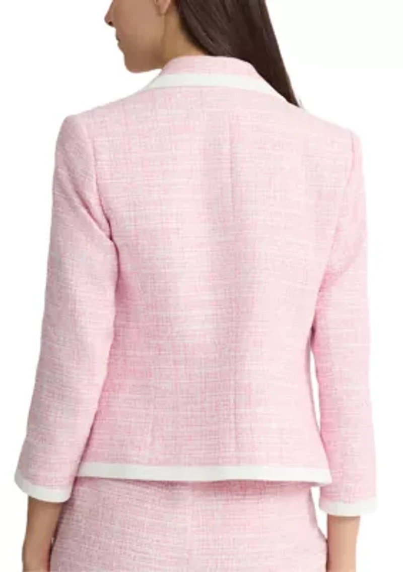 Petite Notch Collar Framed Cardigan