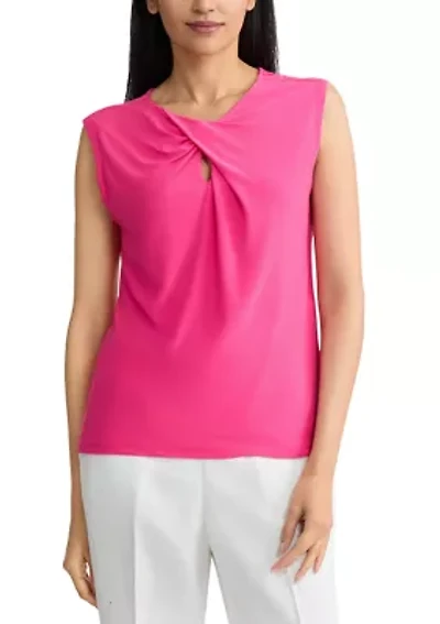 Women's Extended Shoulder Twist Neck Top