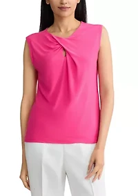 Women's Extended Shoulder Twist Neck Top