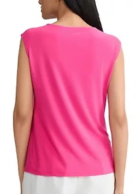 Women's Extended Shoulder Twist Neck Top