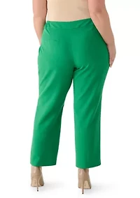 Plus Ava Straight Fly Front Slim Pants