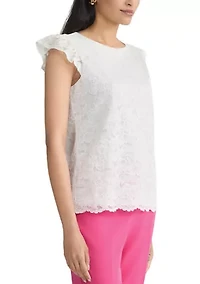 Women's Flutter Sleeve Top