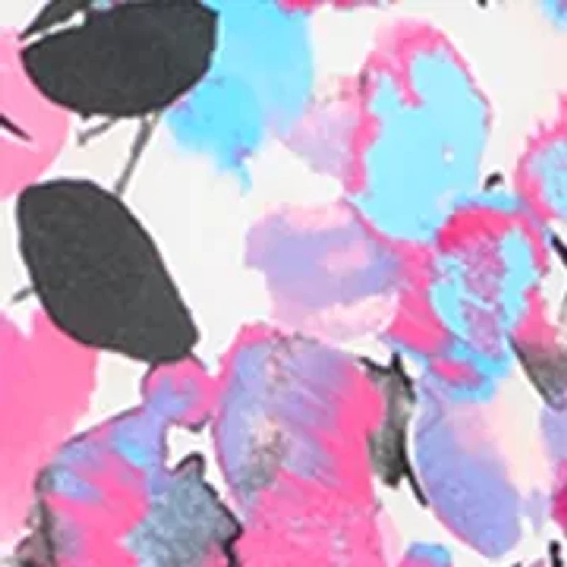 Plus 3/4 Sleeve Print Blouse