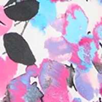 Plus 3/4 Sleeve Print Blouse