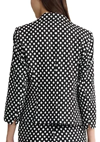 Women's 3 Button Jacquard Dot Blazer