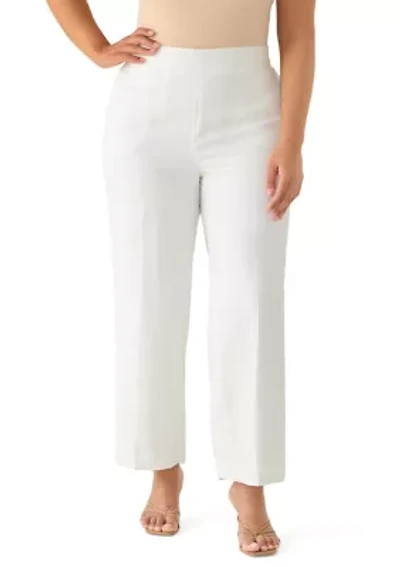Plus High Rise Wide Leg Trousers