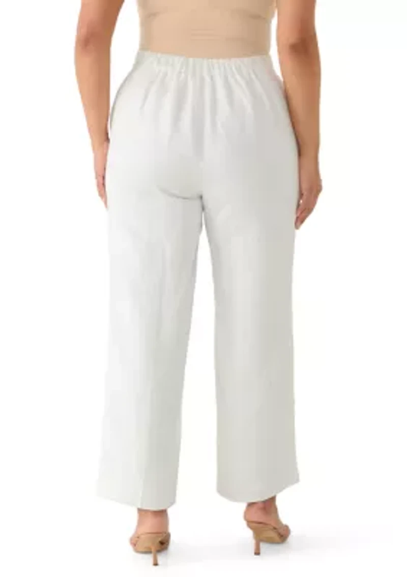 Plus High Rise Wide Leg Trousers