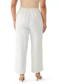 Plus High Rise Wide Leg Trousers