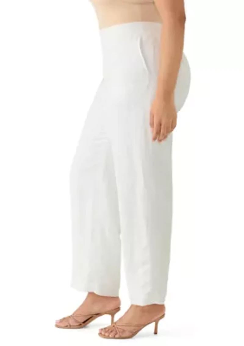 Plus High Rise Wide Leg Trousers