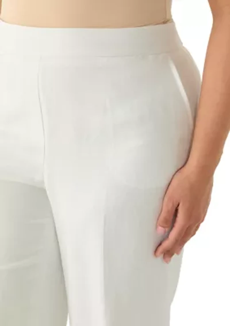 Plus High Rise Wide Leg Trousers