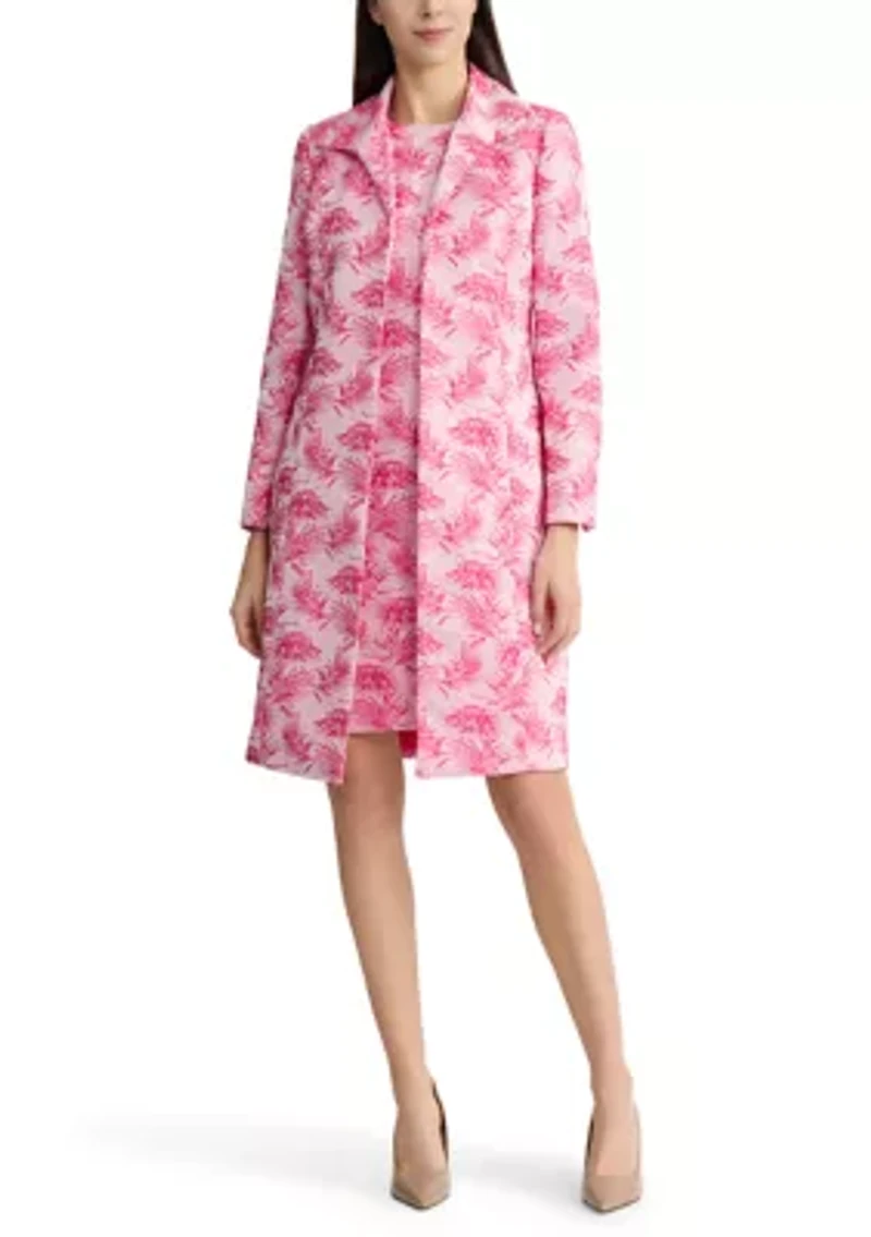 Women's Wing Collar Jacquard Topper
