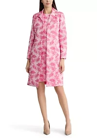 Women's Wing Collar Jacquard Topper
