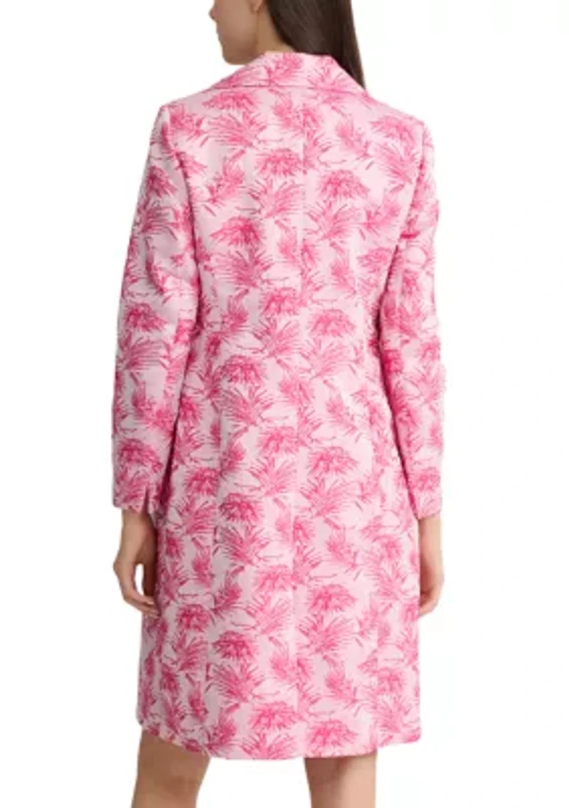 Women's Wing Collar Jacquard Topper