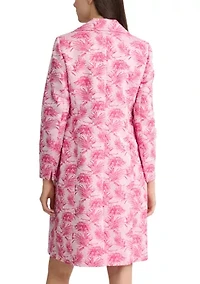 Women's Wing Collar Jacquard Topper