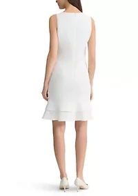 Women's Double Flounce Sheath Dress