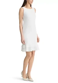 Women's Double Flounce Sheath Dress