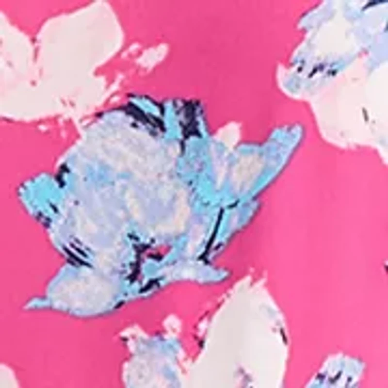 Petite Fit & Flare Dress with Shirred Skirt