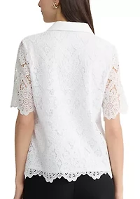 Women's Collared Lace Blouse