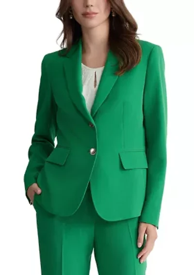 Women's Two Button Notch Collar Blazer
