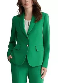Women's Two Button Notch Collar Blazer