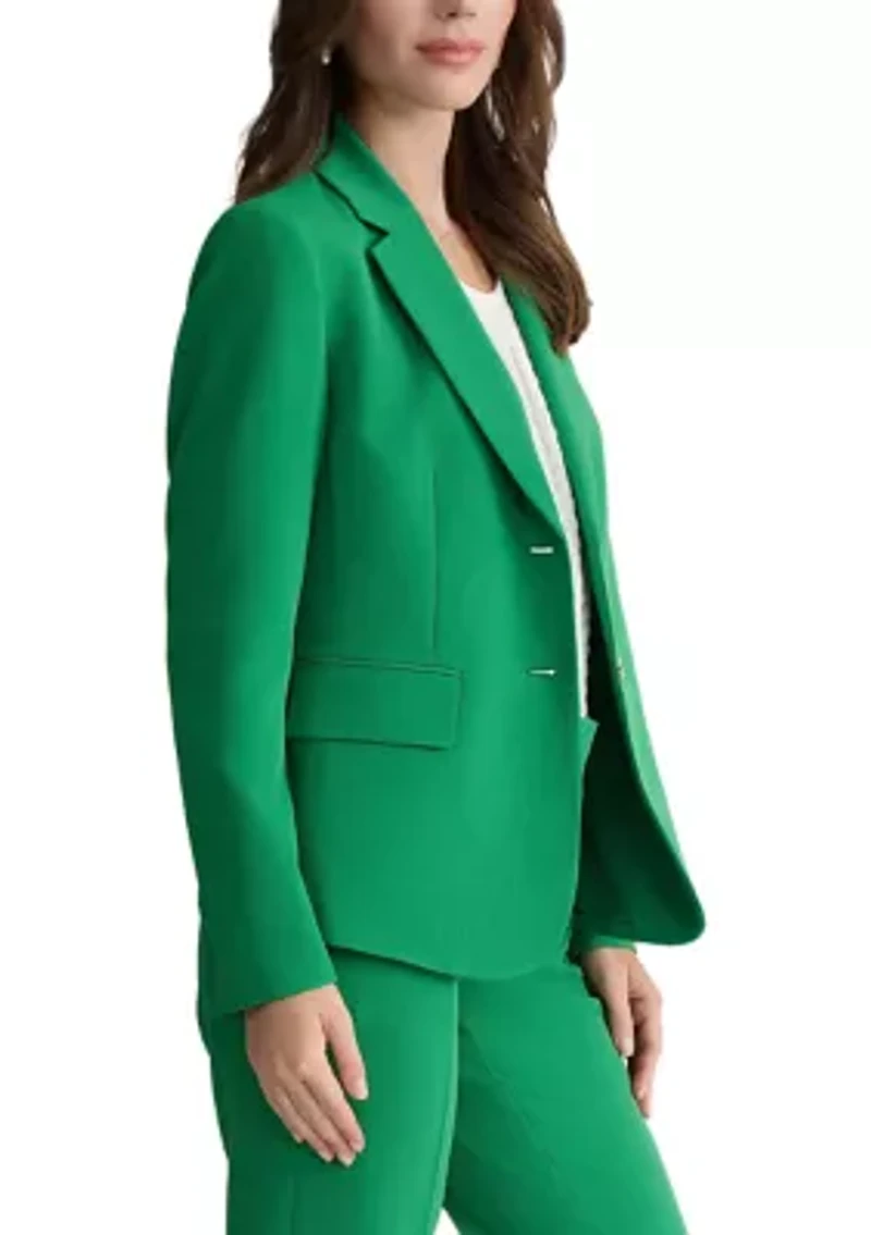 Women's Two Button Notch Collar Blazer