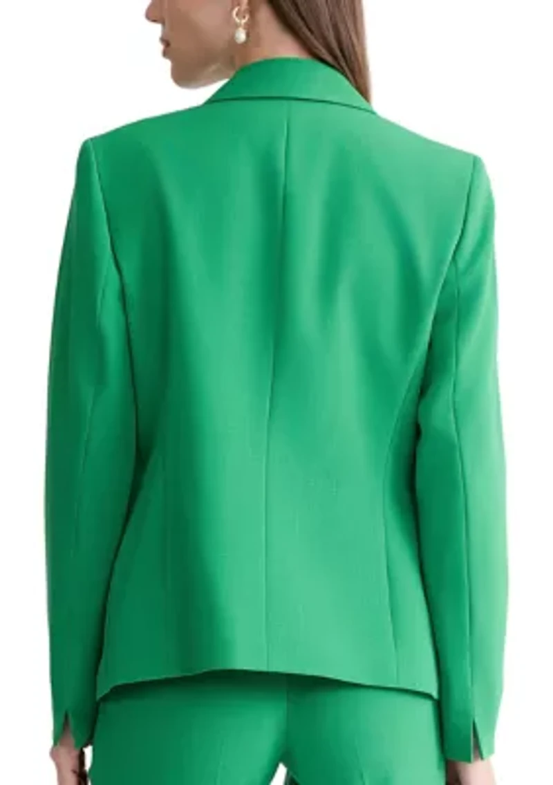 Petite Two Button Notch Collar Jacket