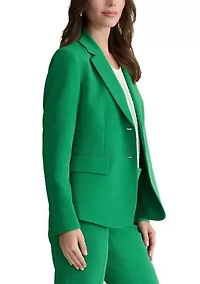 Petite Two Button Notch Collar Jacket