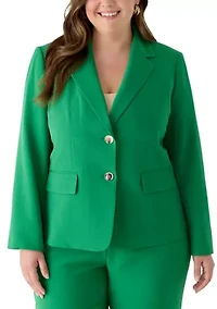 Plus Two Button Stretch Jacket
